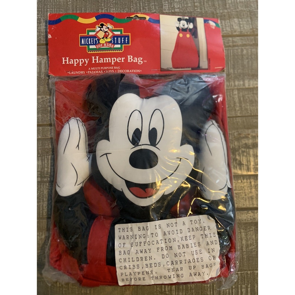 Disney Mickey Mouse Happy Hamper Bag Kids‎ Storage Laundry Room Decoration Pants
